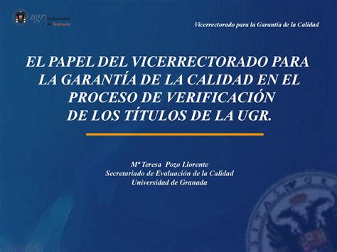 area de la calidad upo depnediente del vicerrectorado